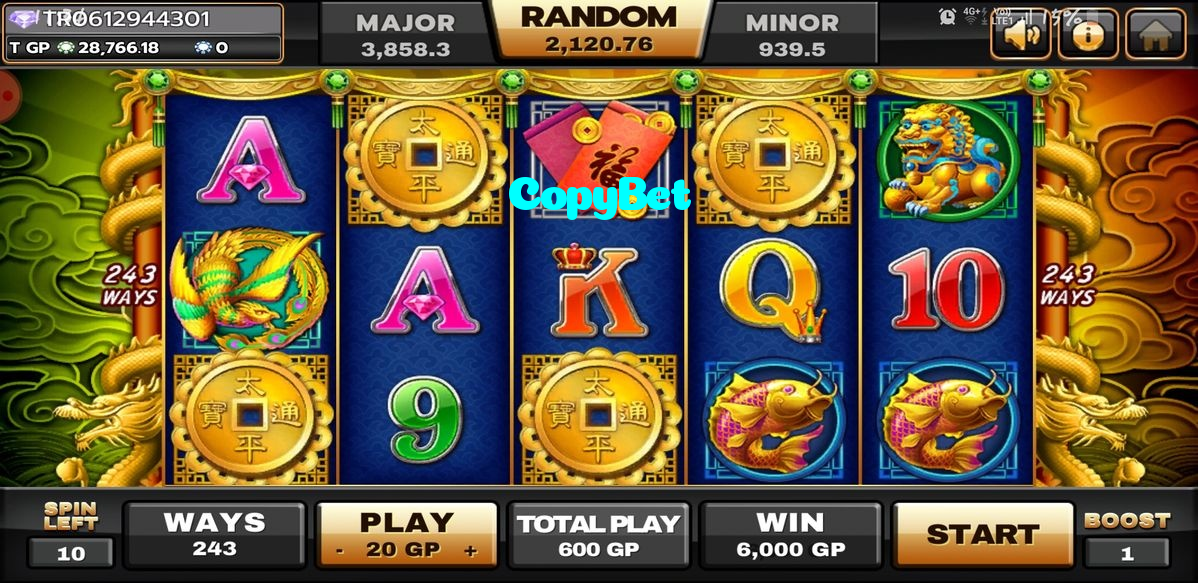 CopyBet casino presented on mobile device in Pakistan with slots and live games
